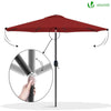 Sonnenschirm für Balkon, 270 cm, Knickbarer Balkonschirm mit Schutzhülle, Rot - VOUNOT DE