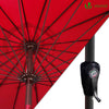 Sonnenschirm für Balkon, 270 cm, Shanghai Balkonschirm mit Schutzhülle, Rot - VOUNOT DE