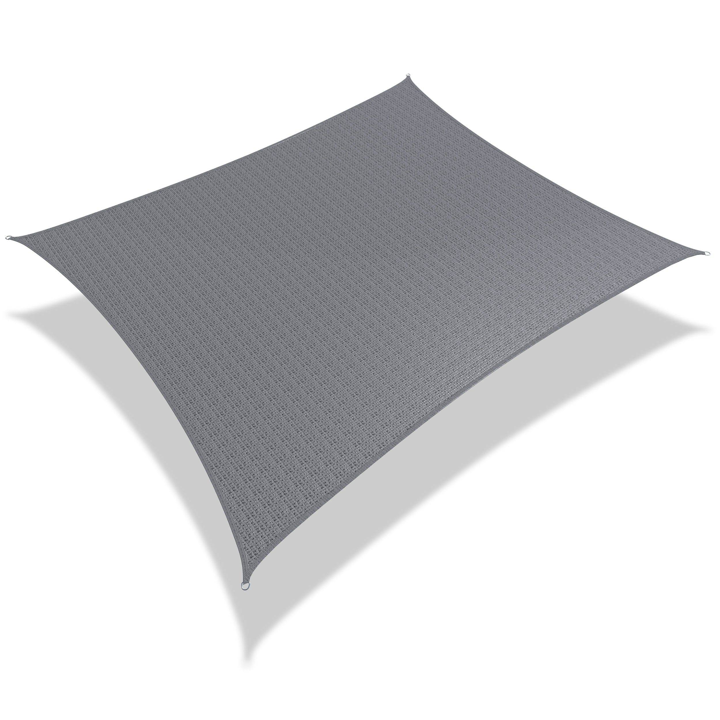 sonnensegel 3d HDPE Sonnensegel Rechteckig mit Befestigung Set– VOUNOT DE